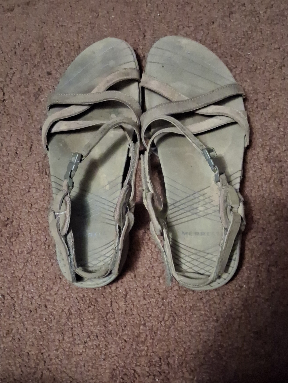 Merrell Tan Strappy Outdoor Sandals
